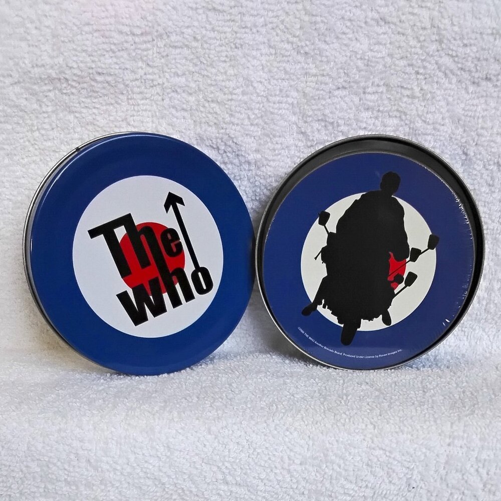 Sealed 2006 Set of 4 Round 4" Tho Who Coasters in Collector's Tin BNIP!!